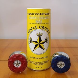 Yellow can of West Coast Mix with a puck on each side