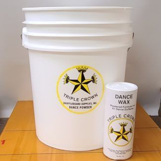 24 lb. bucket of Dance Wax and a 1 lb. shaker can