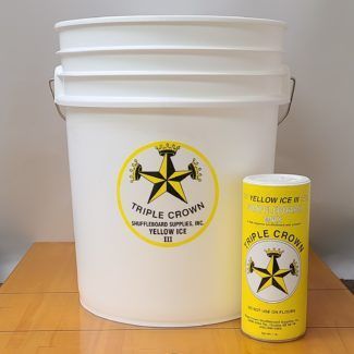 24 lb. bucket of Yellow Ice III and a shaker can